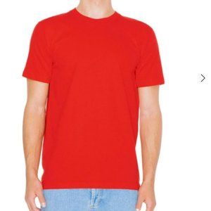NWT American Apparel Red Adult Fine Jersey T-shirt